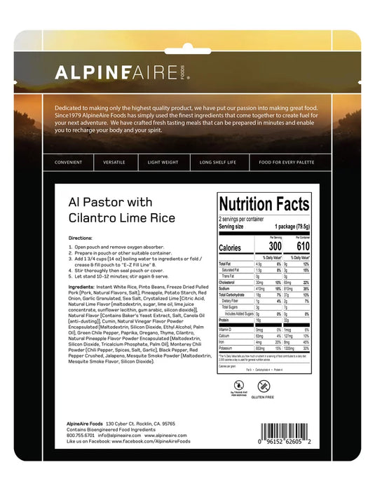 ALPINE AIRE AL PASTOR CILANTRO LIME RICE