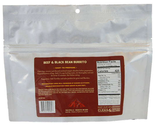 TRAILTOPIA BEEF & BLACK BEAN BURRITO GF