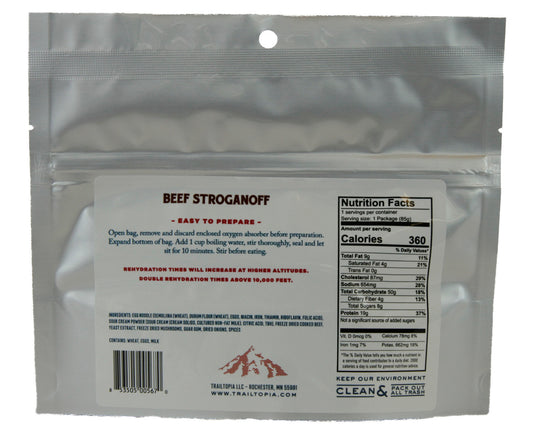 TRAILTOPIA BEEF STROGANOFF SINGLE SRV