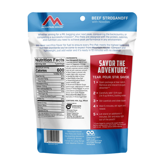 MOUNTAIN HOUSE PRO PAK BEEF STROGANOFF