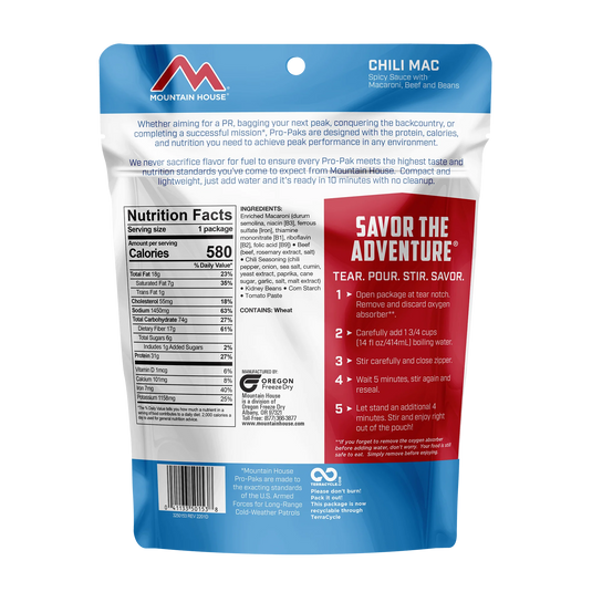 MOUNTAIN HOUSE PRO PAK CHILI MAC