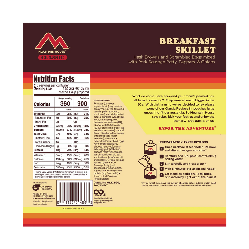 Load image into Gallery viewer, MOUNTAIN HOUSE CLASSIC BREAKFAST SKILLET
