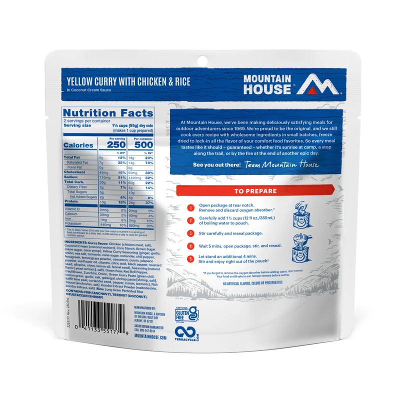 Load image into Gallery viewer, MOUNTAIN HOUSE YELLOW CURRY CHICKEN AND RICE
