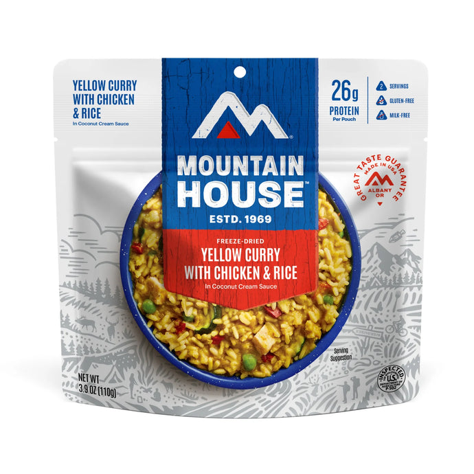 MOUNTAIN HOUSE YELLOW CURRY CHICKEN AND RICE