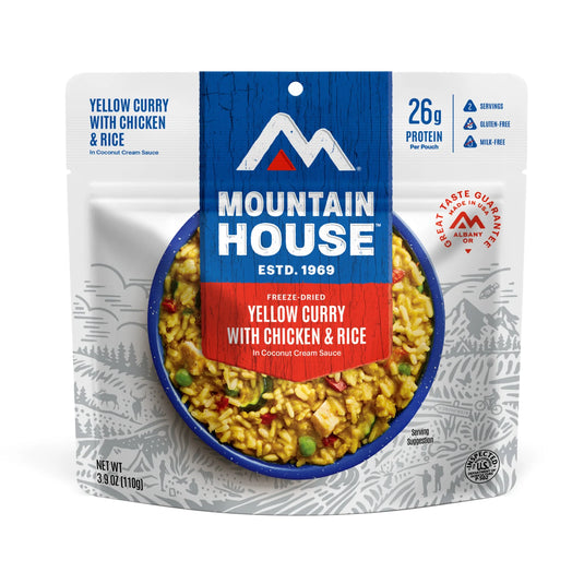 MOUNTAIN HOUSE YELLOW CURRY CHICKEN AND RICE