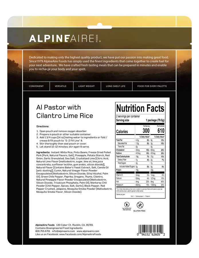 Load image into Gallery viewer, ALPINE AIRE AL PASTOR CILANTRO LIME RICE
