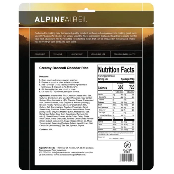 Load image into Gallery viewer, ALPINE AIRE CREAMY BROCCOLI CHEDDAR RICE
