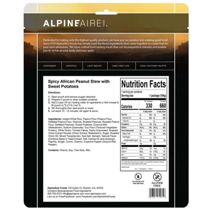Load image into Gallery viewer, ALPINE AIRE SPICY AFRICAN PEANUT STEW
