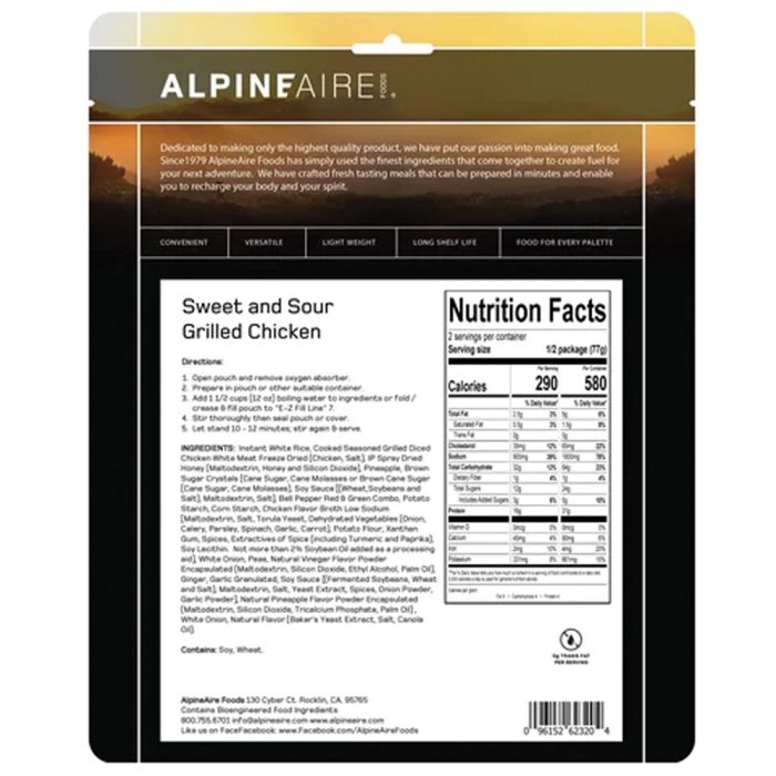 Load image into Gallery viewer, ALPINE AIRE SWEET AND SOUR GRILLED CHICKEN
