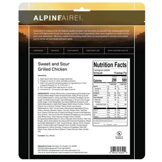 ALPINE AIRE SWEET AND SOUR GRILLED CHICKEN