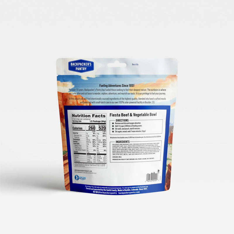 Load image into Gallery viewer, BACKPACKERS PANTRY FIESTA BEEF AND VEGETABLE BOWL

