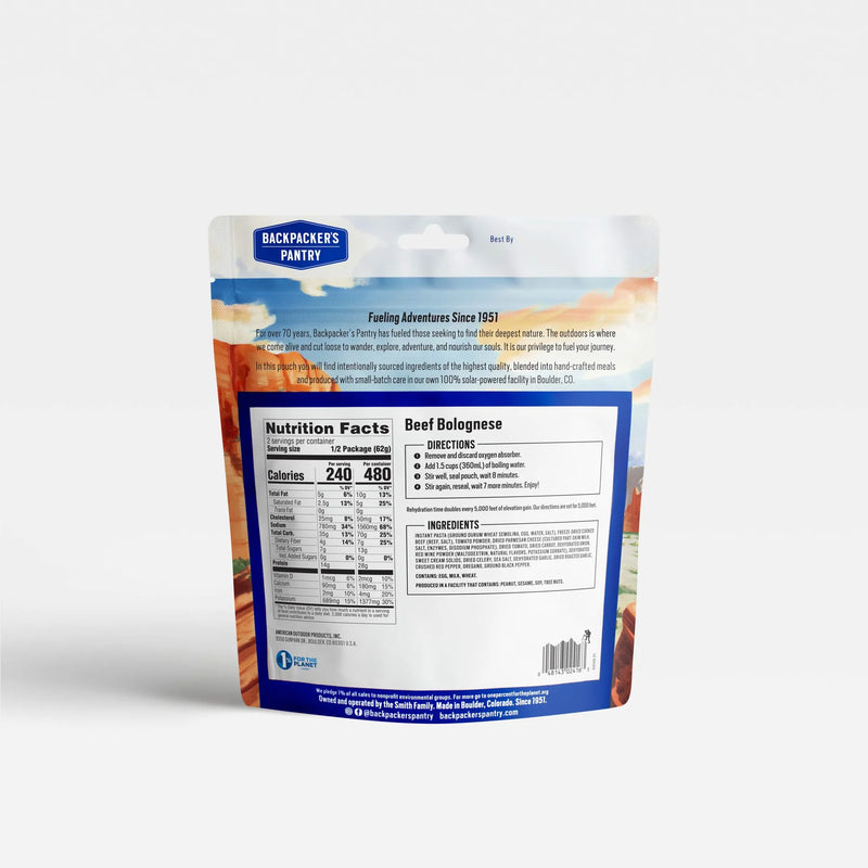 Load image into Gallery viewer, BACKPACKERS PANTRY BEEF BOLOGNESE
