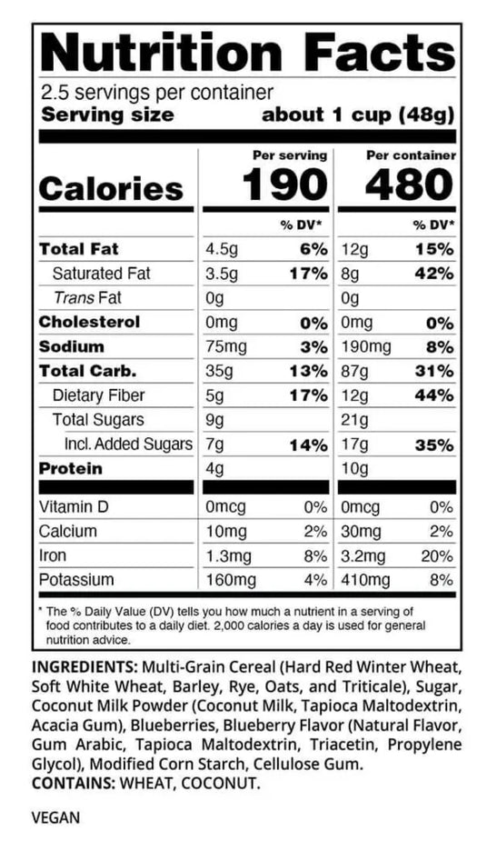 READY WISE Daybreak Coconut Blueberry Multi-Grain